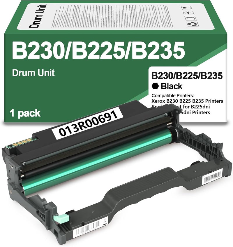MUSCAN B230 B225 B235 Imaging Unit Black Compatible 013R00691 Drum Unit Kit Replacement for Xerox B230 B225 B235 B225dni B230dni B235dni Printer 12,000 Pages (No Toner) 1Pack - Image 1